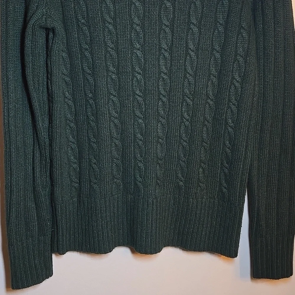 J. Crew Angora Rabbit Hair Cable Knit Turtleneck Viscose Sweater NWOT